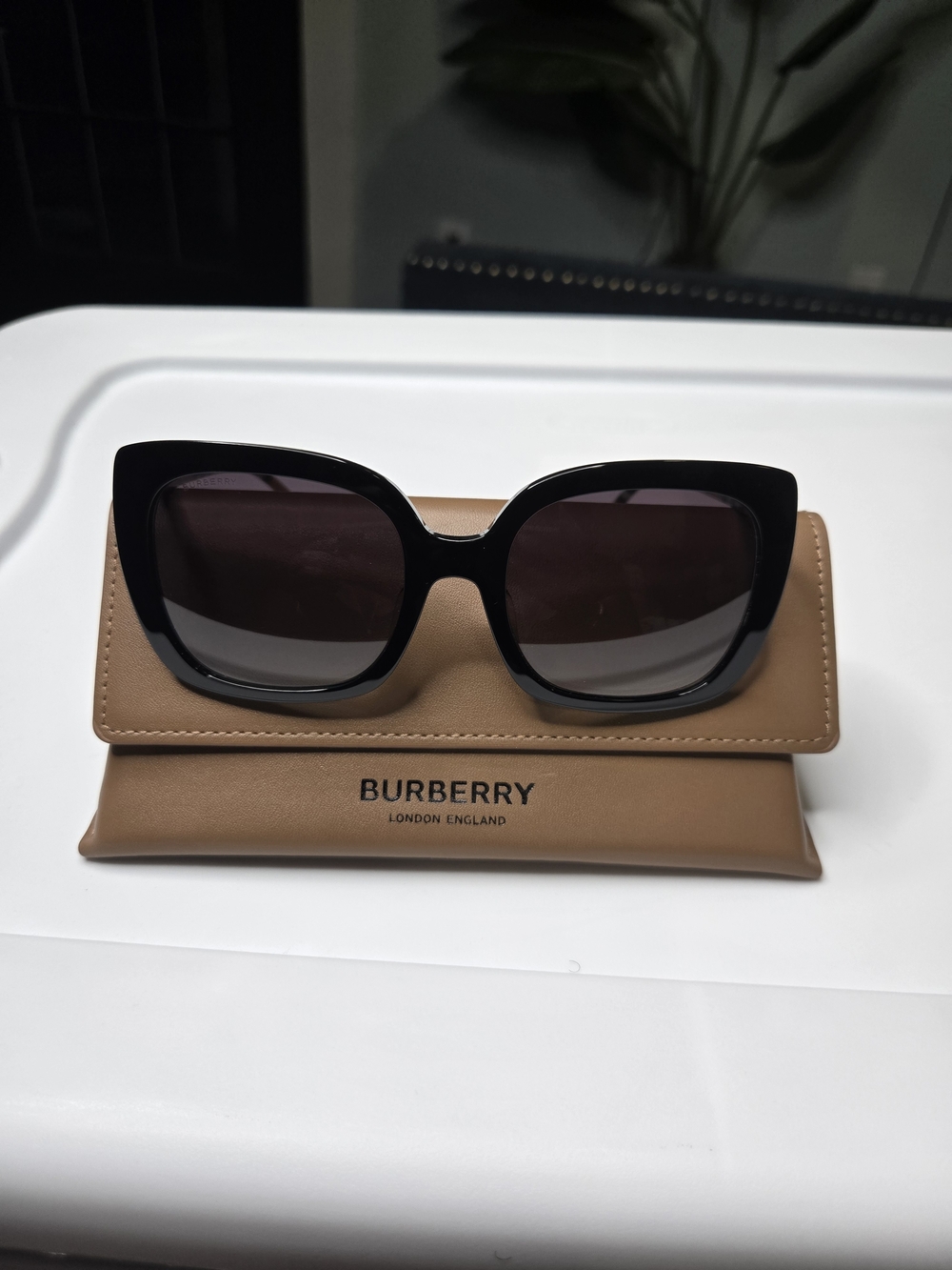 Burberry Black Statement Cat-Eye Sunglasses